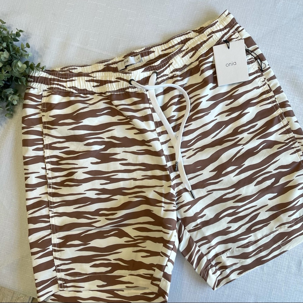 ONIA Swimwear ONIA swim Trucks ZEBRA Swim Shorts Trunks toasted coconut L - Picture 4 of 16